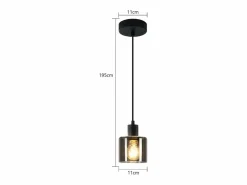 NETTLIFE Lámpara Colgante de Hierro Diam.11cm E27 Max.40w Vintage 1 Bombilla Lámpara de Lámpara Colgante Industrial Retro para Sala de Estar