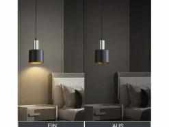 NETTLIFE Lámpara colgante para mesa de comedor, lámpara colgante E27 negra, lámpara colgante retro para mesita de noche, altura ajustable