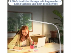 Discount Lámpara de escritorio con abrazadera LED blanca diurna, 3 temperaturas de color, 5 niveles de brillo, USB flexible, 5 W Lámpara De Escritorio