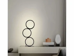 Outlet Lámpara de mesa LED - Lámpara de mesita negra regulable por toque - Lámpara de escritorio en forma de anillo metálico con diseño moderno Lámpara De Escritorio