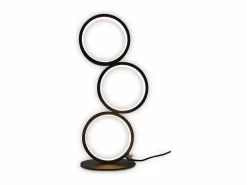 Outlet Lámpara de mesa LED - Lámpara de mesita negra regulable por toque - Lámpara de escritorio en forma de anillo metálico con diseño moderno Lámpara De Escritorio