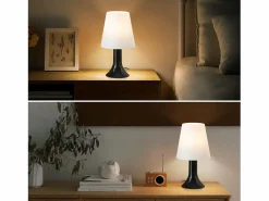 Clearance NETTLIFE Lámpara de mesa para salón, lámpara de noche con cable, juego de 2 lámparas pequeñas E14, lámparas de mesa modernas Negro