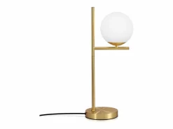 Online lámpara de mesita de noche moderna para sala de estar - casquillo industrial E27 de vidrio blanco con interruptor para dormitorio y oficina Lámpara De Mesa