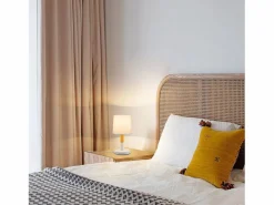 NETTLIFE Lámpara de Noche Juego de 2 Lámparas de Mesa Sala de Estar - Lámpara de Noche con Casquillo E27 de Madera Dormitorio
