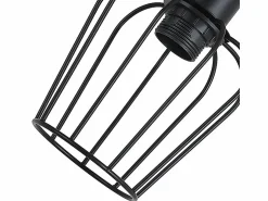 NETTLIFE Lámpara de pie de madera Lámpara de pie vintage: Lámpara de salón negra Lámpara de pie con casquillo E27 146 cm (sin bombilla)