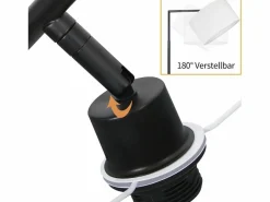 Online Lámpara de pie E27 Lámpara de pie interruptor de pie 166cm pantalla de tela de diseño máx. 40W - sin bombilla Lámpara De Pie