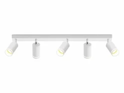 Best NETTLIFE Lámpara de techo moderna con 5 focos: focos s GU10 orientables 355°, interior de metal para cocina, salón, dormitorio, sin bombilla Blanco