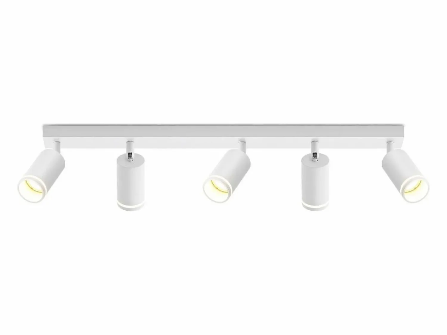 Best NETTLIFE Lámpara de techo moderna con 5 focos: focos s GU10 orientables 355°, interior de metal para cocina, salón, dormitorio, sin bombilla Blanco
