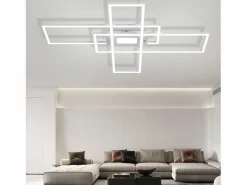NETTLIFE Lámpara de Techo LED Regulable 50W con Mando a Distancia Diseño Moderno Salón Dormitorio Geométrico para Cocina Pasillo