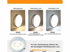 Lámpara de Techo LED 38W Redonda Moderna Regulable con Control Remoto Lámpara de Dormitorio con Pantalla de Tela Lámpara de para Plafón