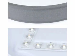 Lámpara de Techo LED 38W Redonda Moderna Regulable con Control Remoto Lámpara de Dormitorio con Pantalla de Tela Lámpara de para Plafón