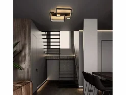 Clearance NETTLIFE Lámpara de techo LED 35W lámpara de salón negra regulable con mando a distancia lámpara de mesa de comedor de diseño moderno lámpara Negro