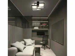 Clearance NETTLIFE Lámpara de techo LED 35W lámpara de salón negra regulable con mando a distancia lámpara de mesa de comedor de diseño moderno lámpara Negro