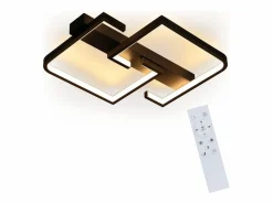 Clearance NETTLIFE Lámpara de techo LED 35W lámpara de salón negra regulable con mando a distancia lámpara de mesa de comedor de diseño moderno lámpara Negro