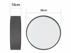NETTLIFE Lámpara de Techo Redonda Moderna E27 38CM 2 Bombillas Máx.25W con Pantalla de Tela Lámpara de Dormitorio para Salón Pasillo