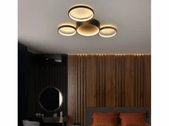 NETTLIFE Lámpara de Techo LED Cálido 29W Moderna con 4 Anillos Lámpara de Diseño Lámpara Decorativa para Dormitorio para Habitación Infantil