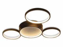 NETTLIFE Lámpara de Techo LED Cálido 29W Moderna con 4 Anillos Lámpara de Diseño Lámpara Decorativa para Dormitorio para Habitación Infantil
