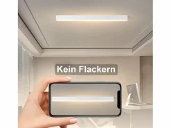 New Luz de Techo LED Negra Moderna 107 CM de Largo Regulable con Control Remoto Lámpara de Escritorio Panel de 32 W para Dormitorio Plafón
