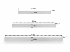 New Luz de Techo LED Negra Moderna 107 CM de Largo Regulable con Control Remoto Lámpara de Escritorio Panel de 32 W para Dormitorio Plafón