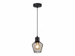 Discount NETTLIFE Mesa de comedor suspendida, suspensión negra, soporte E27, 1 llama, metal. Negro