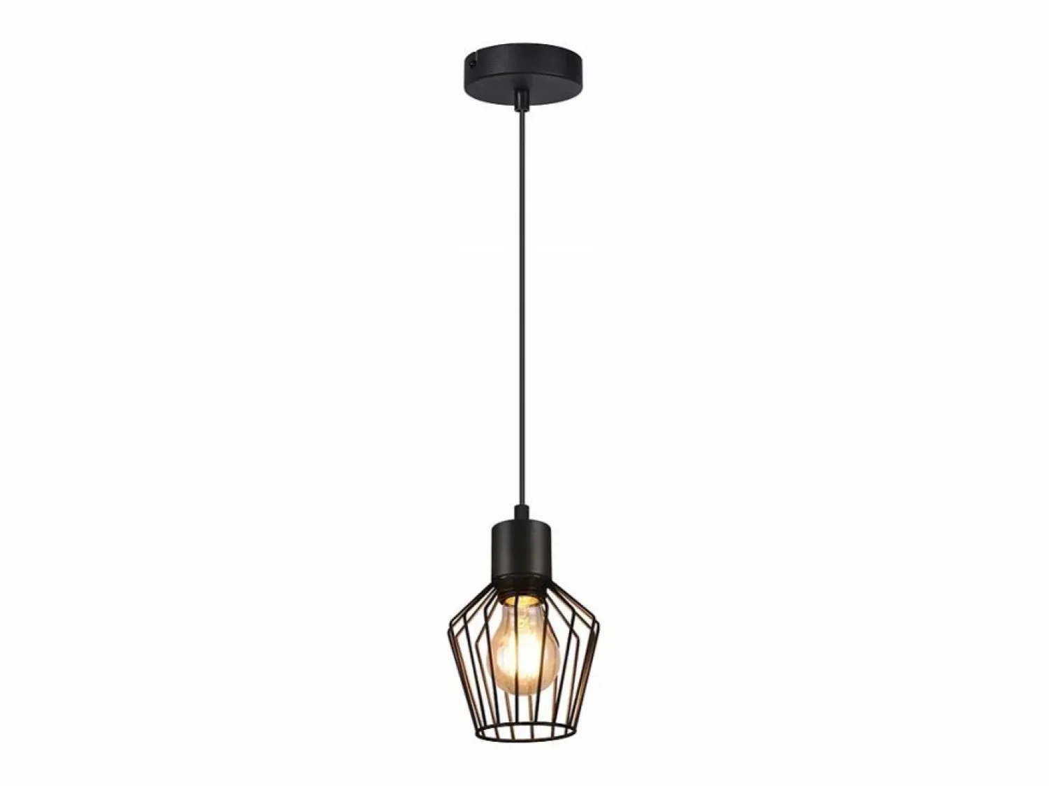 Discount NETTLIFE Mesa de comedor suspendida, suspensión negra, soporte E27, 1 llama, metal. Negro