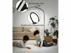 Discount Mesa de luz LED Salón Dimmable - Moderna, 10W Táctil, Oficina con temporizador, Cama con cuello de cisne ajustable Lámpara De Pie