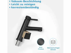 NETTLIFE Mezclador de lavabo Mezclador de agua fría de alta presión Grifo de baño