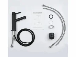 NETTLIFE Mezclador de lavabo Mezclador de agua fría de alta presión Grifo de baño