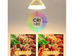 NETTLIFE Pack 10 bombillas LED GU10 5W, cálido, sustituye 50W, ahorro energético, 3000K, ángulo 110°, reflector fijo.