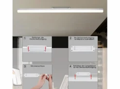 New Plafón LED blanco 4000K 36W 90CM lámpara de cocina con luz diurna: lámpara para cocina salón dormitorio balcón pasillo Plafón