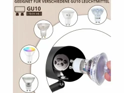 Plafón LED de 4 llama - Plafón GU10 Foco giratorio Aplique de madera Foco de pared para salón dormitorio Sin bombilla Plafón