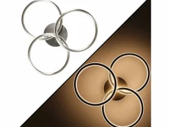 Discount Plafóndido LED Moderno, Diseño de Anillos, Luz Blanca Cálida 3000K, 41W, 3 Llames. Plafón