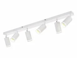 Best Plafonero de 6 focos moderno: plafonero con foco GU10 giratorio hasta 355° de metal para interiores, para cocina, salón, dormitorio, sin bombilla. Plafón