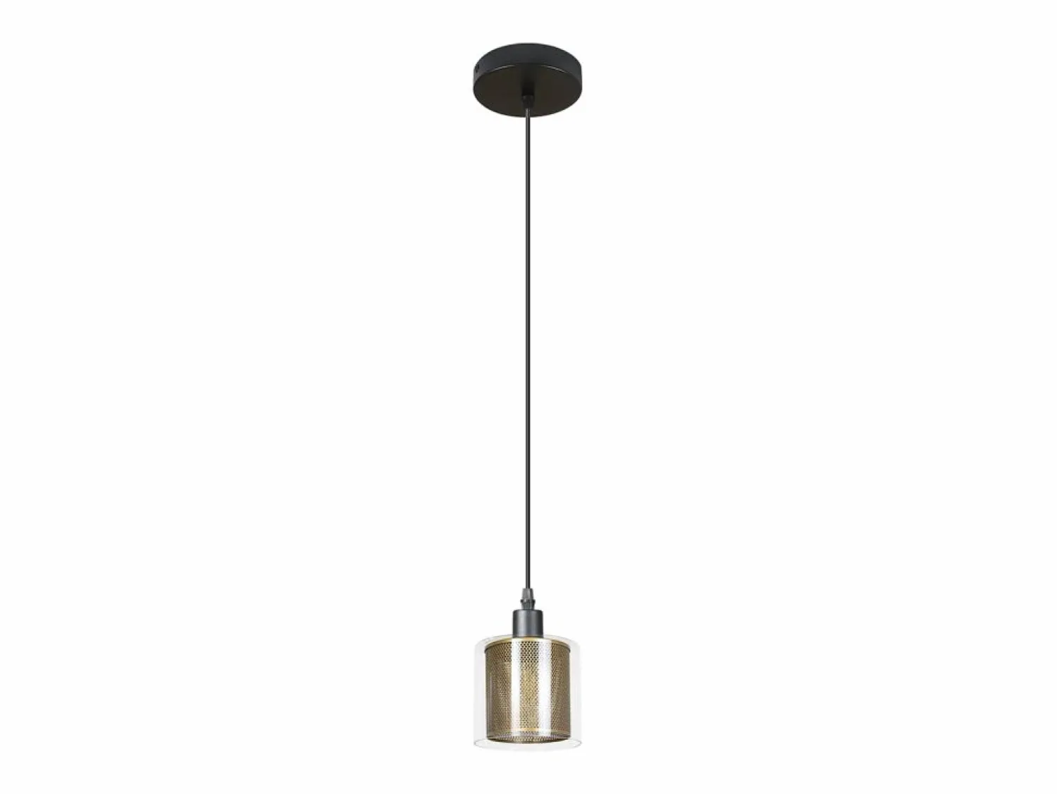 NETTLIFE Suspensión de lámpara de mesa de estilo vintage - 1 bombilla E14 Máx. 40W, retro, metal y vidrio , de estilo industrial.