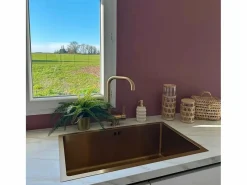 Outlet Essebagno New Oslo mezclador para fregadero abatible oro cepillado Dorado