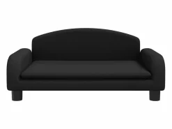 Online Garden Furniture Nezihe Cama para perros de tela negra 70x45x30 cm Negro