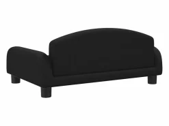 Online Garden Furniture Nezihe Cama para perros de tela negra 70x45x30 cm Negro