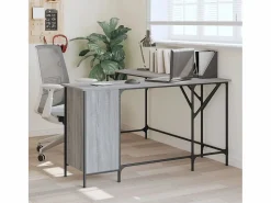 Clearance Garden Furniture Nicklas Escritorio madera de ingeniería Sonoma 141x141x75 cm Gris
