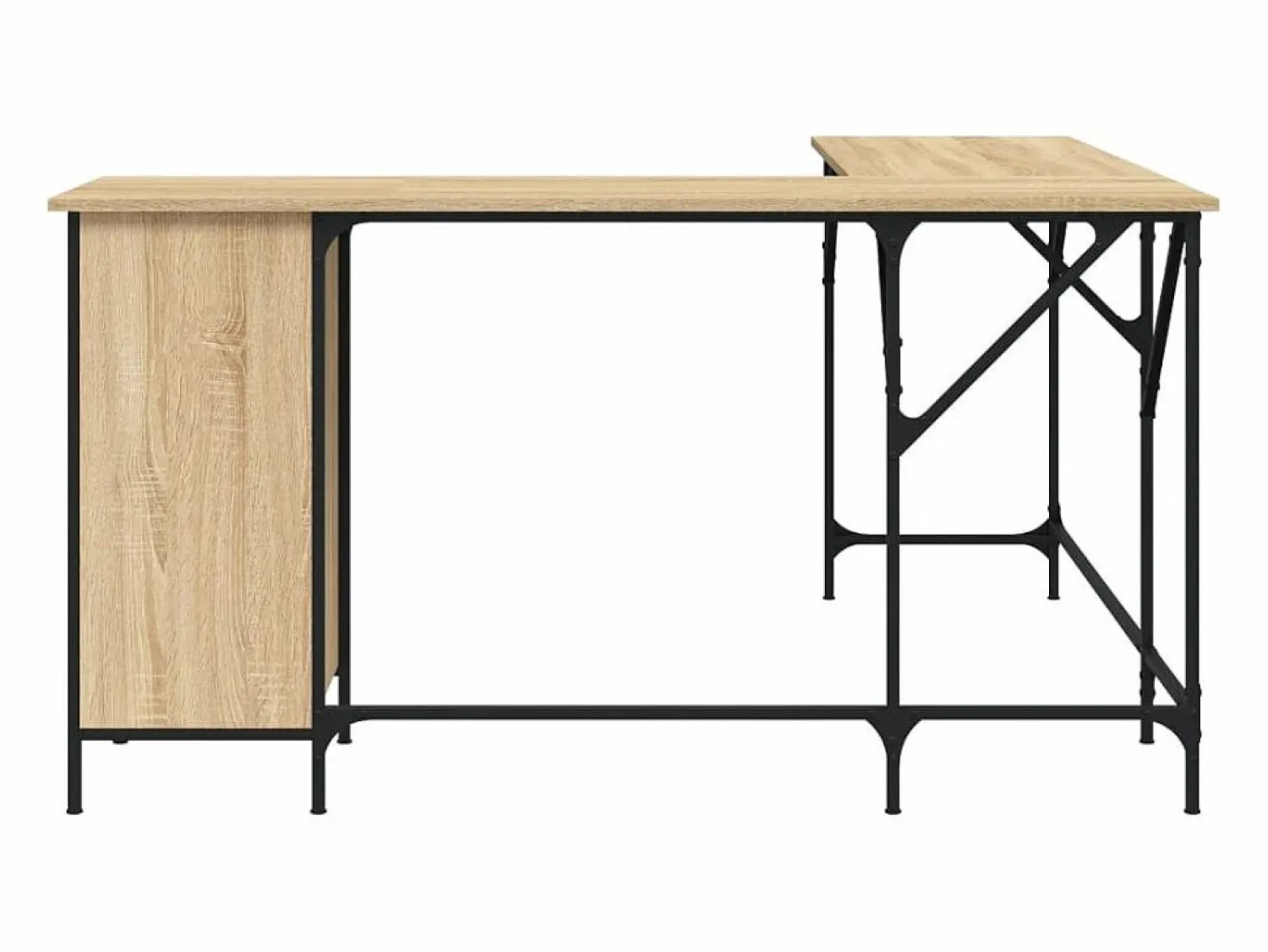 Garden Furniture Nicklas Escritorio madera de ingeniería roble Sonoma 141x141x75 cm