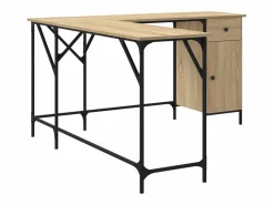 Garden Furniture Nicklas Escritorio madera de ingeniería roble Sonoma 141x141x75 cm