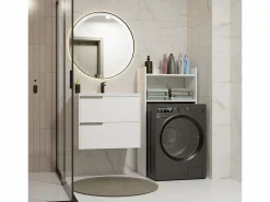 Hot TOPESHOP NINA NP - Armario de baño sobre lavadora con 2 repisas 64×124×30 cm - Blanco
