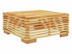 Garden Furniture Niren Taburete de jardín con cojín color madera maciza teca