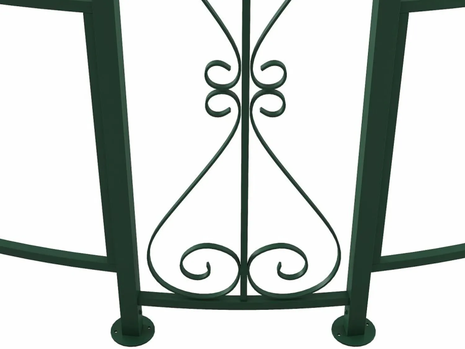 EXPERTLAND NUEVO - Quiosco de jardín TILCARA de metal estilo forja D300 x Alt. 290 cm - Verde