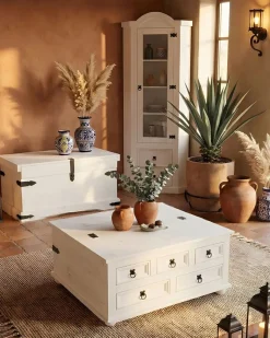 New ebuy24 Nuevo México ancho de pecho 92 cm, alto 45 cm /cera. Blanco