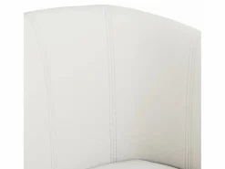 Clearance Garden Furniture Nykøbing Mors Sillón con taburete cuero sintético Blanco