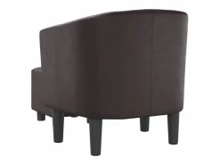 Discount Garden Furniture Nykøbing Mors Sillón con taburete cuero sintético marrón Marru00f3n