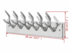 Best Nylda Colgador de aluminio con ganchos para ropa, abrigos Perchero