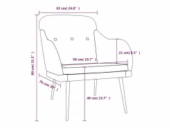 Garden Furniture Nylra Sillón de tela color 63x76x80 cm