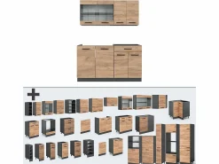 Hot Vicco Сocina versátil oro power roble/antracita 140x46x81.6 r-line Color natural oscuro