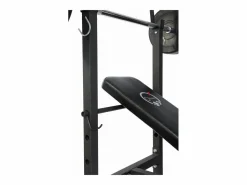 Outlet O'Fitness Banco de pesas con barra + pesas de 20 Kg incluidas - - Ideal para la actividad física en casa Negro